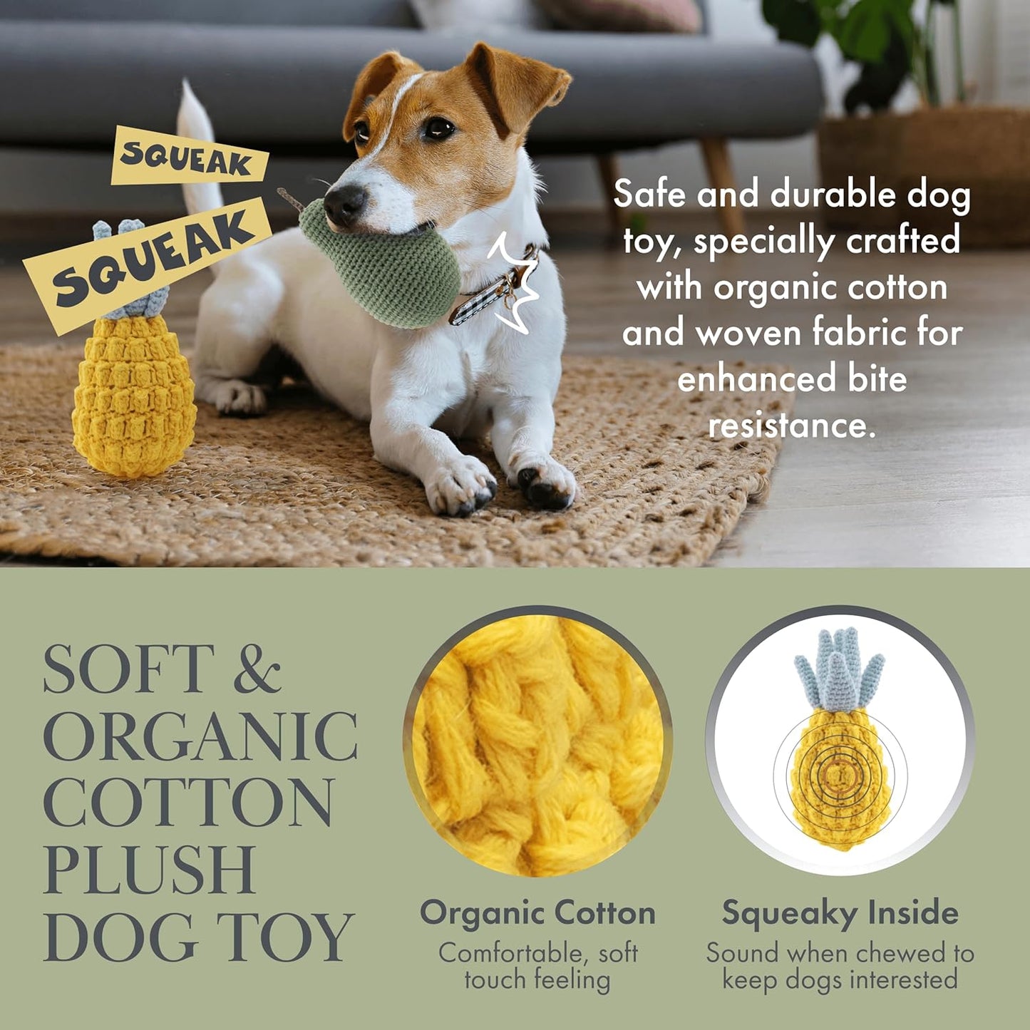 Pack 3 Juguetes Veggie Orgánicos para Perros