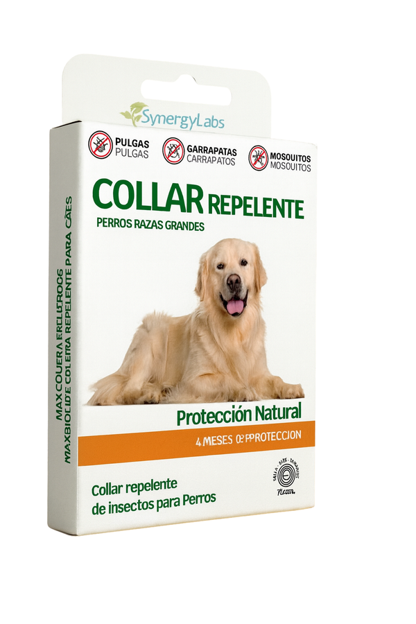 Collar repelente natural para perros de razas grandes