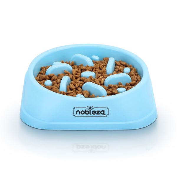 Comedero antivoracidad azul Nobleza para perros