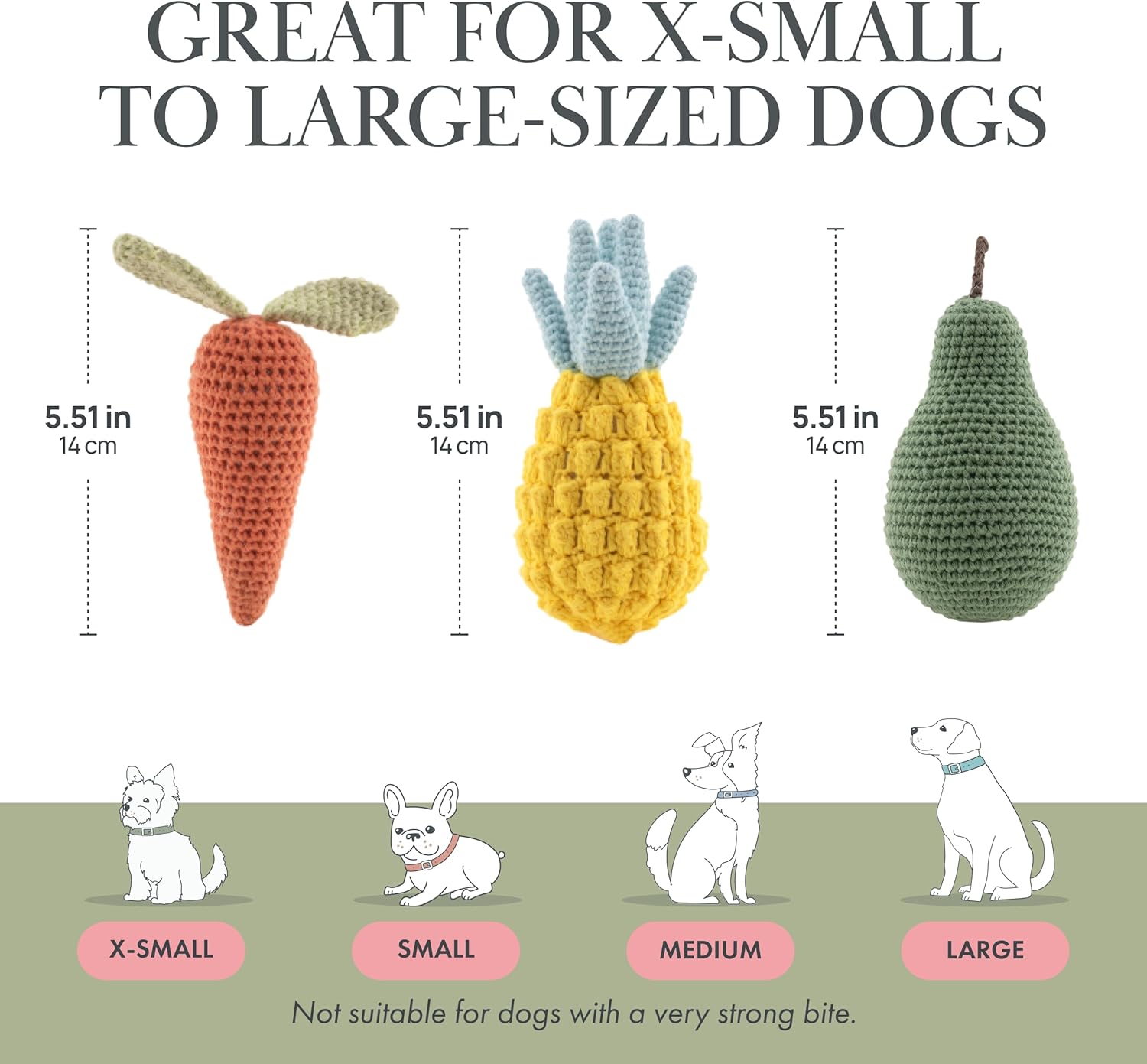 Juguetes Veggie Orgánicos para Perros Nina Woof - presentación del producto