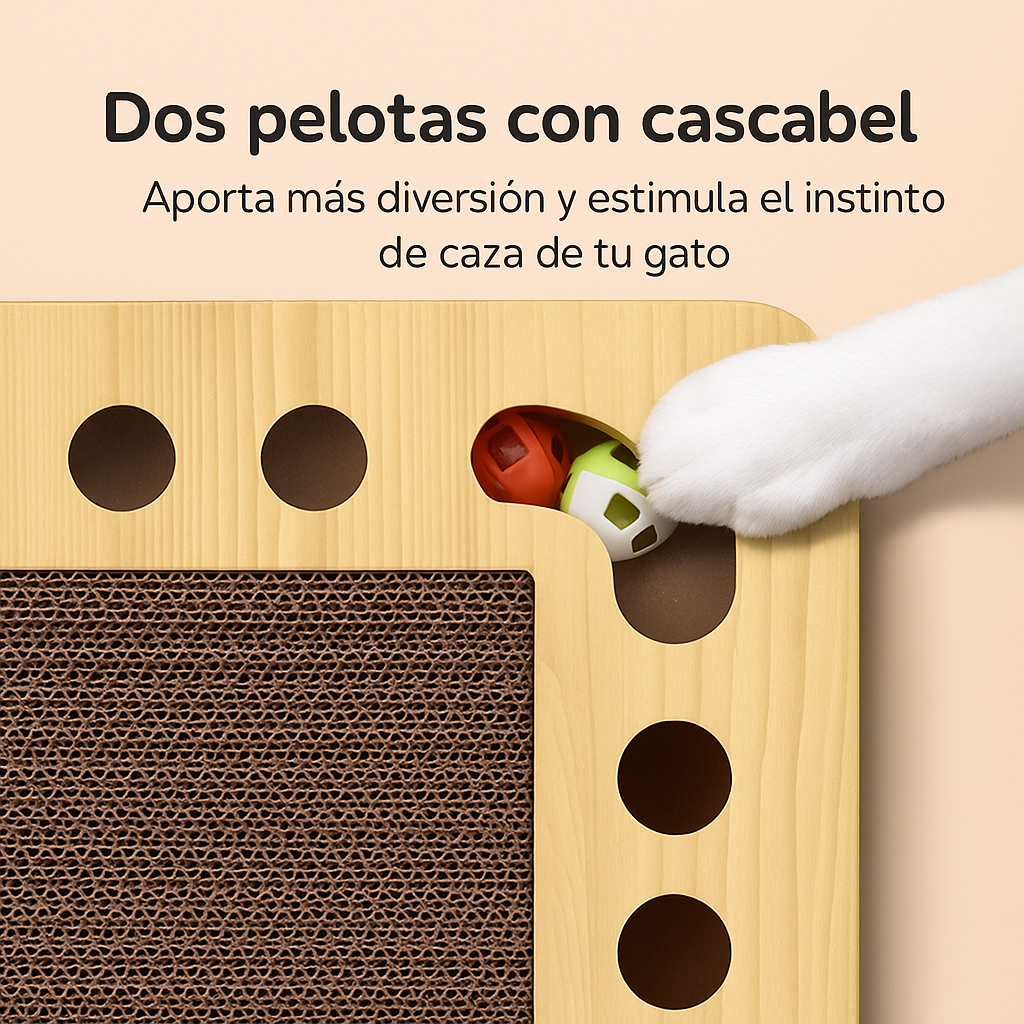 Rascador de cartón para gatos Nobleza con catnip