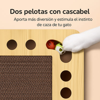 Rascador de cartón para gatos Nobleza con catnip