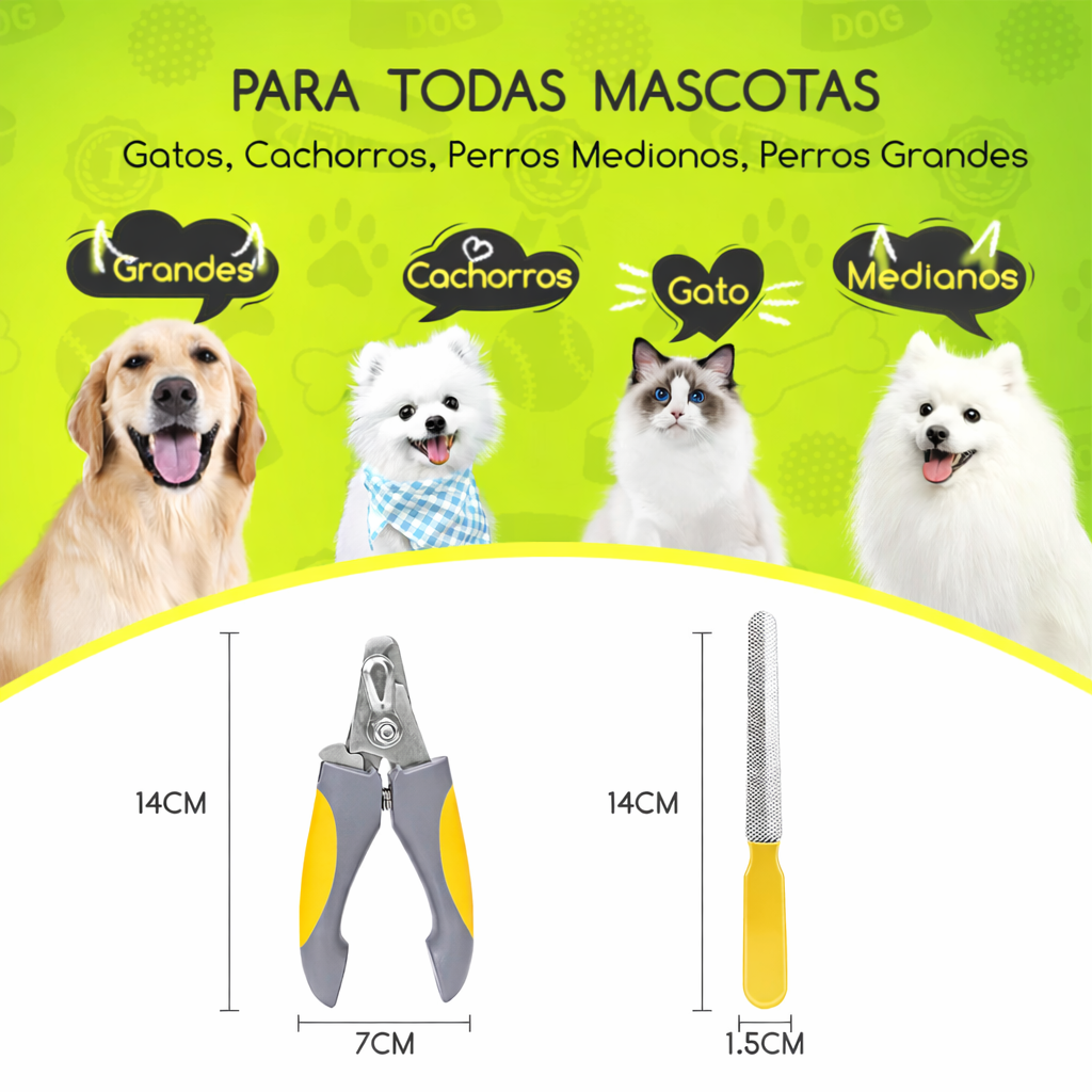 Cortaúñas para perros y gatos con lima integrada Nobleza