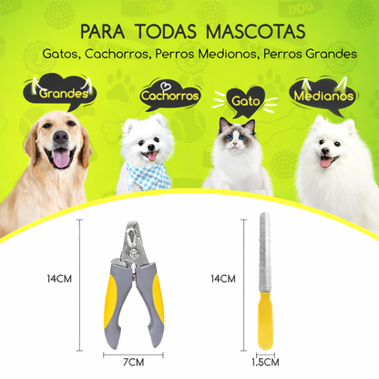 Cortaúñas para perros y gatos con lima integrada Nobleza