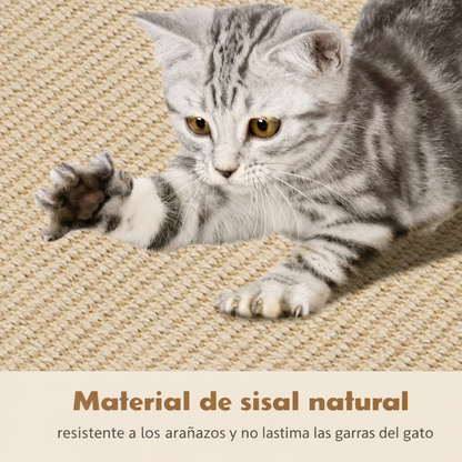 Alfombra rascadora para gatos de sisal natural Nobleza, pack de 2