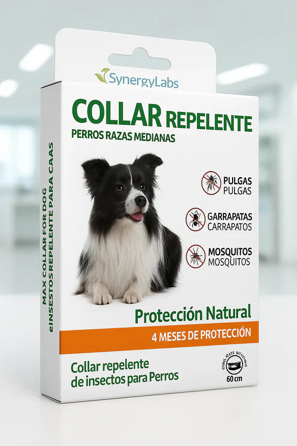 Collar repelente y pipetas naturales para perros medianos