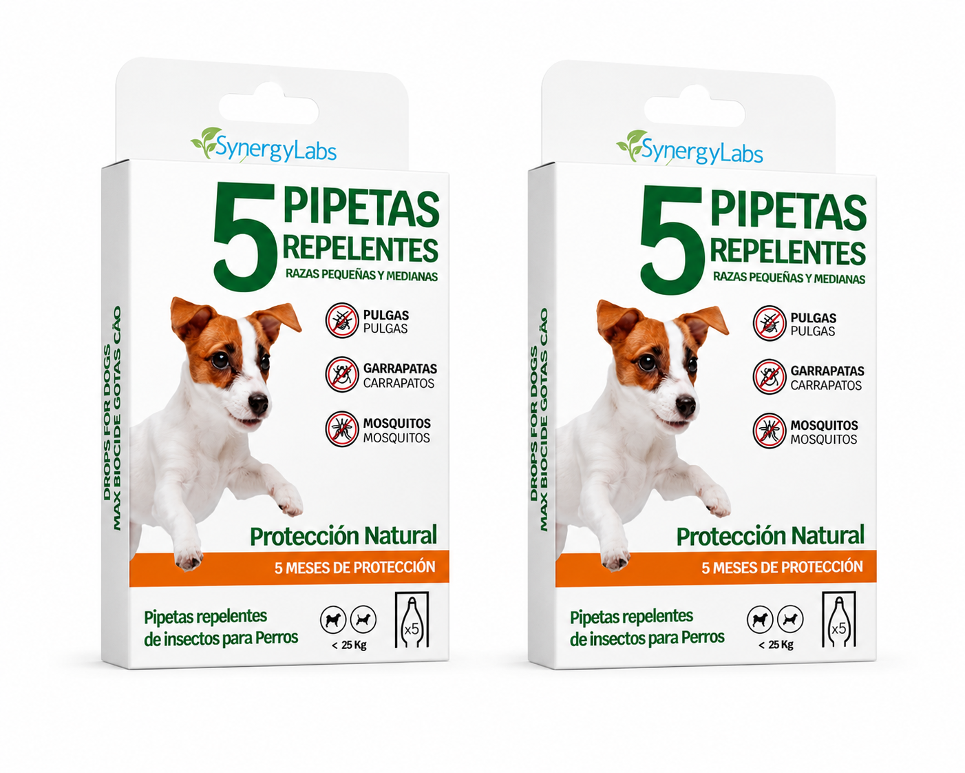 Pipetas repelentes SynergyLabs para perros pequeños y medianos