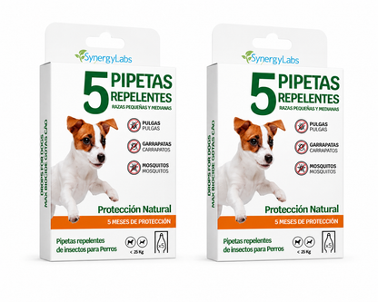 Pipetas repelentes SynergyLabs para perros pequeños y medianos