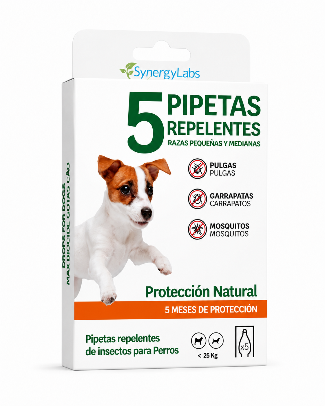 Pipetas repelentes SynergyLabs para perros pequeños y medianos