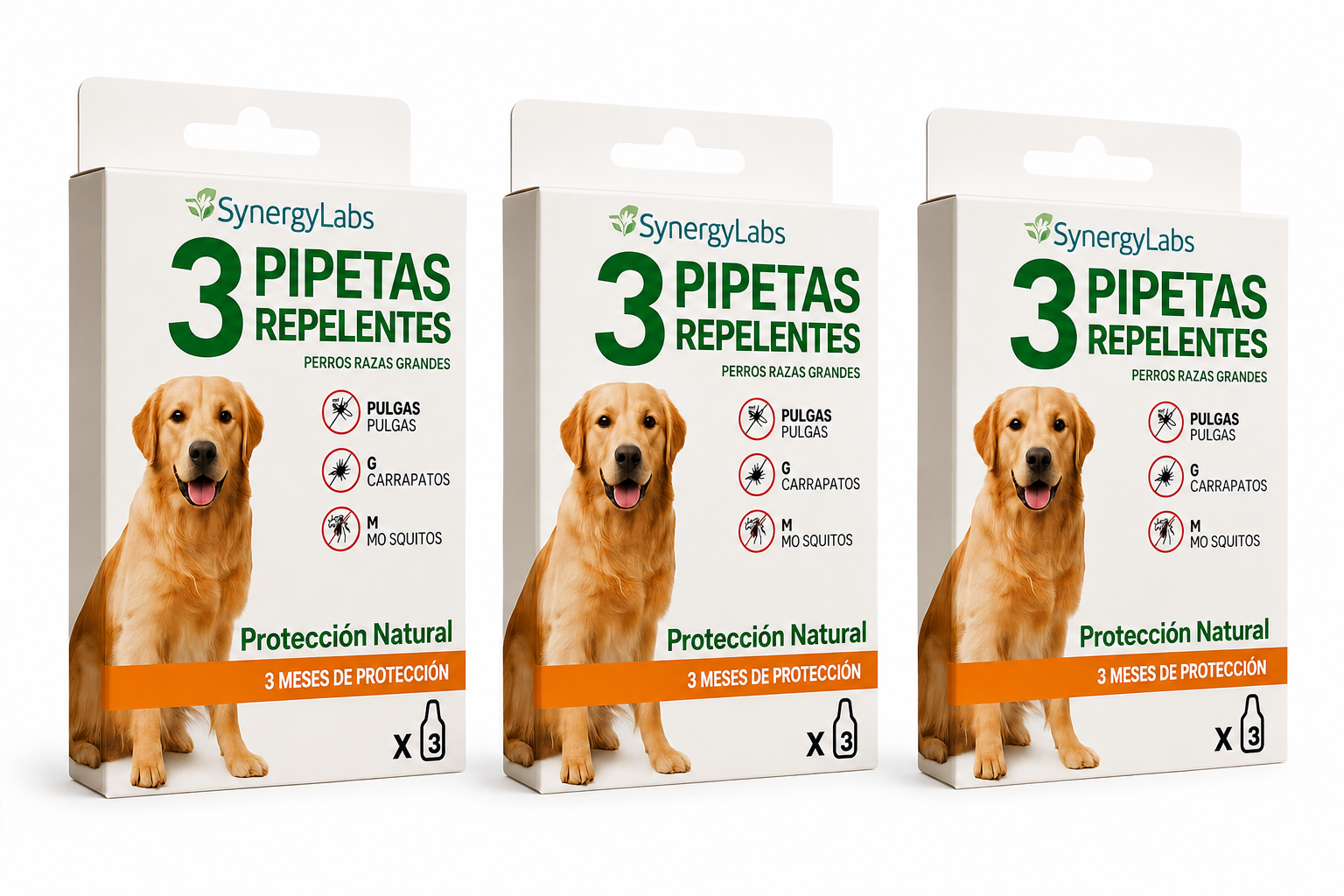Pipetas repelentes SynergyLabs para perros de razas grandes