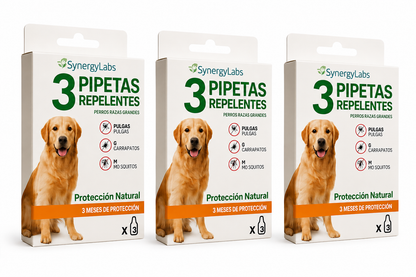 Pipetas Repelentes SynergyLabs para Perros de Razas Grandes