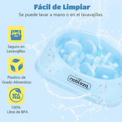 Comedero antivoracidad azul Nobleza para perros