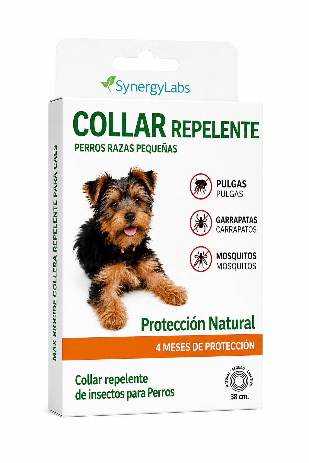 Collar repelente natural para perros pequeños