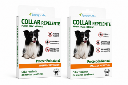 Collar Repelente para Perros Medianos - Protección Natural