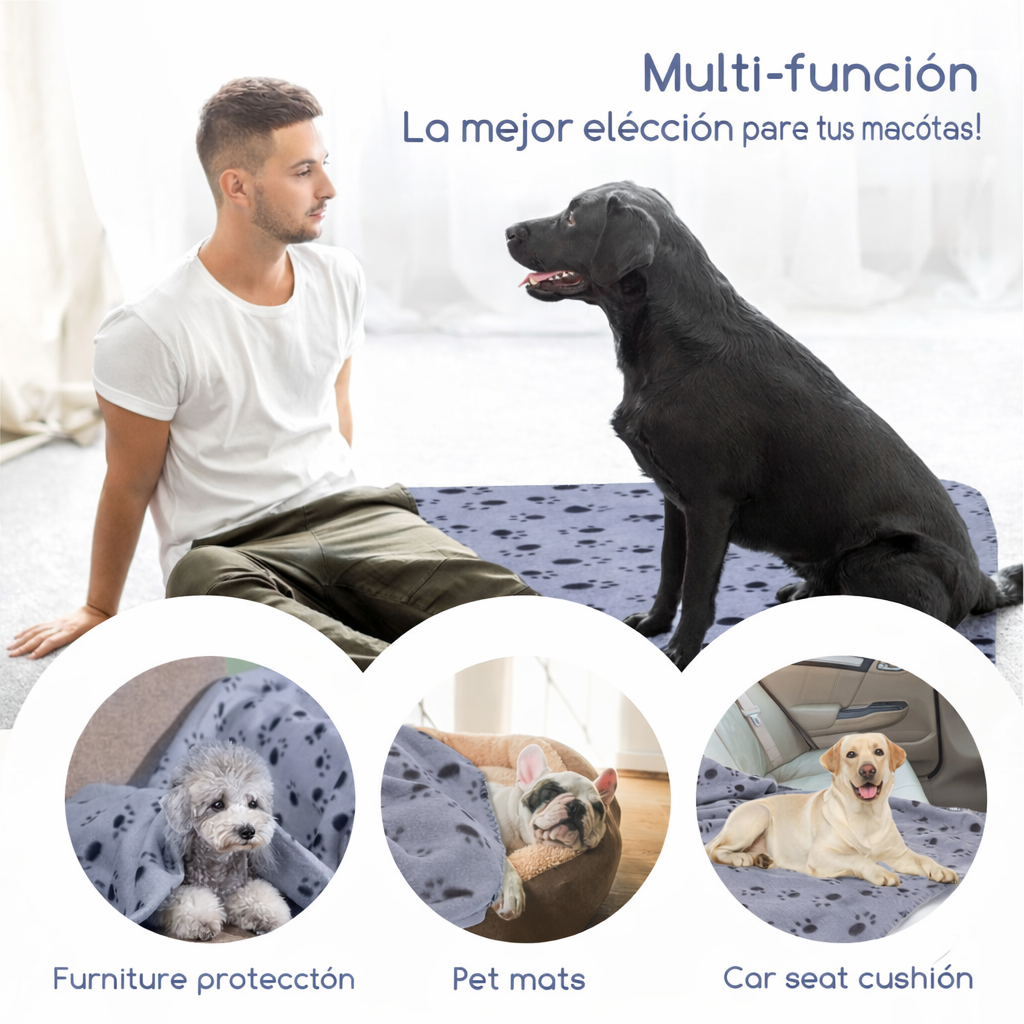 Manta suave de felpa Nobleza para perros y gatos, pack de 3