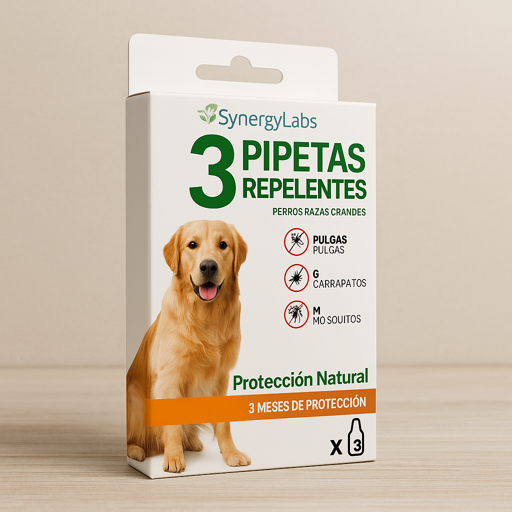 Pipetas repelentes SynergyLabs para perros de razas grandes
