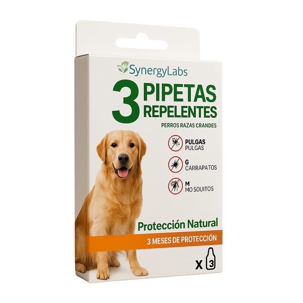 Pipetas repelentes SynergyLabs para perros de razas grandes