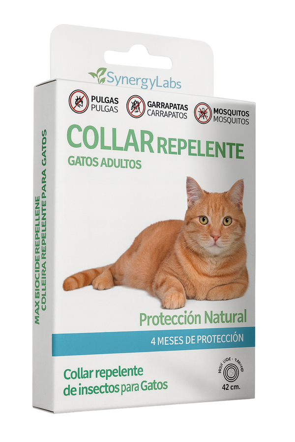 Collar repelente natural para gatos adultos
