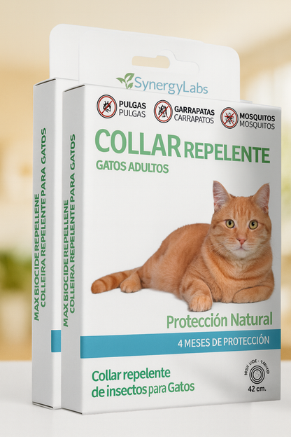 Collar repelente natural para gatos adultos
