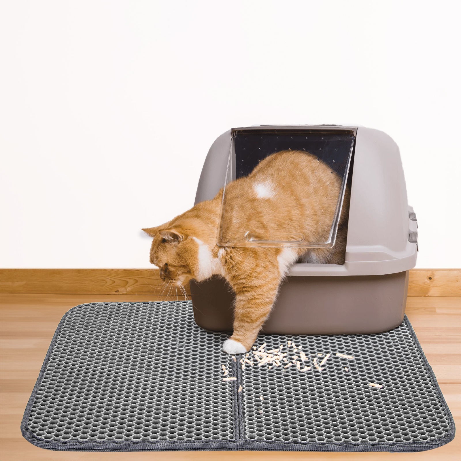 Alfombrilla atrapa-arena para gatos Nobleza, 60x40 cm