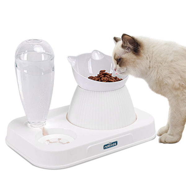 Comedero elevado Nobleza 2 en 1 con dispensador de agua