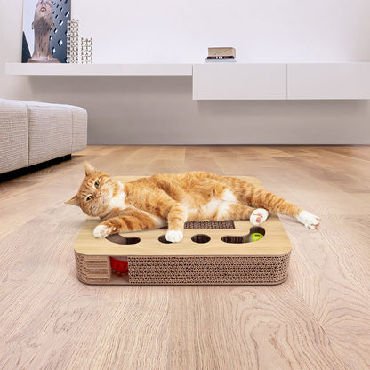 Rascador de cartón para gatos Nobleza con catnip