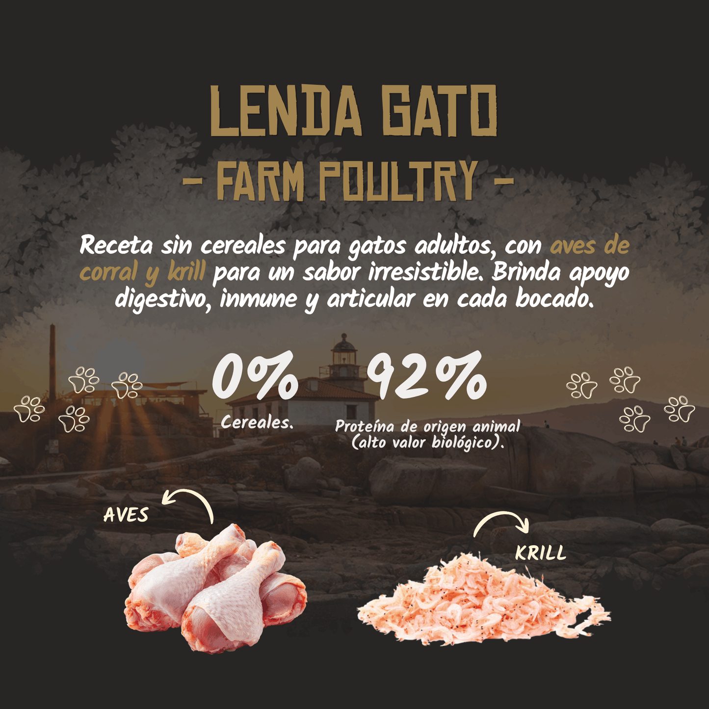 Lenda Sin Cereales Gato Farm Poultry - Aves