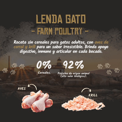 Lenda Sin Cereales Gato Farm Poultry - Aves
