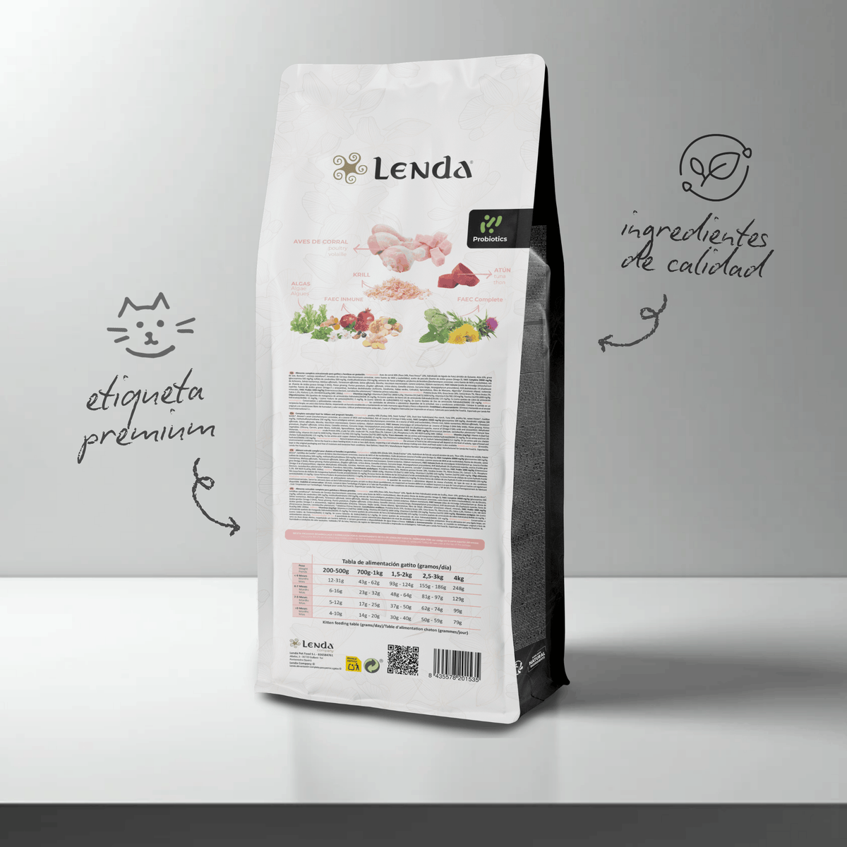 Lenda Sin Cereales Kitten Aves y Pescado