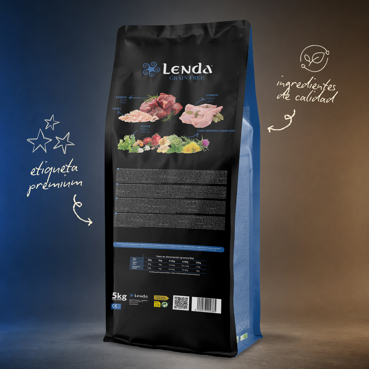Lenda Grain Free Gato Light Low Fat - Cerdo y Conejo