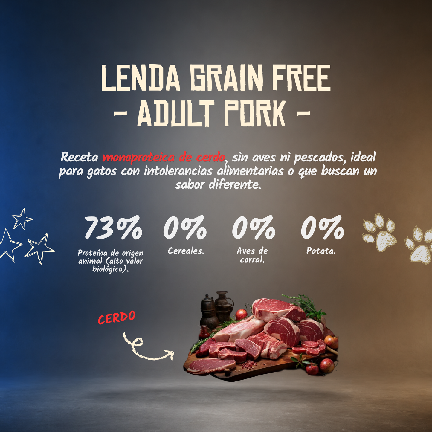 Lenda Grain Free Gato Monoproteico - Cerdo