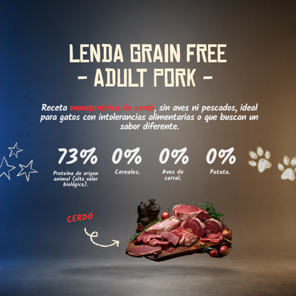 Lenda Grain Free Gato Monoproteico - Cerdo