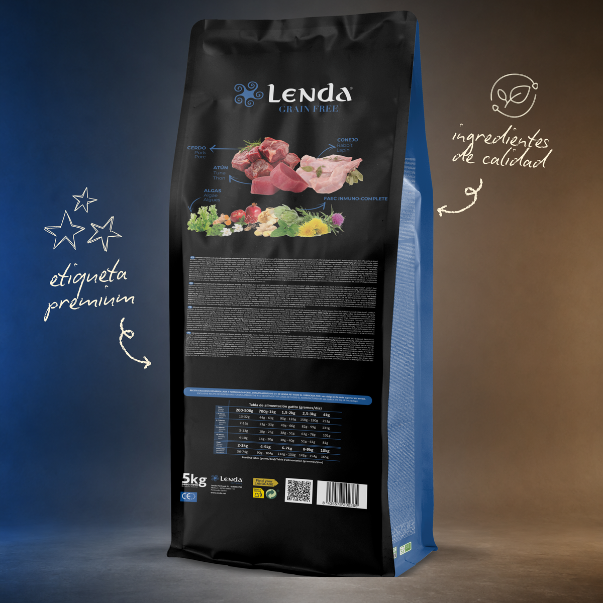 Lenda Grain Free Kitten - Cerdo, Conejo y Atún