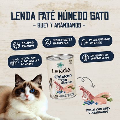 Lenda Paté Gato Pollo con Buey y Arándanos