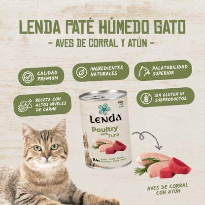 Lenda Paté Gato Aves de Corral y Atún