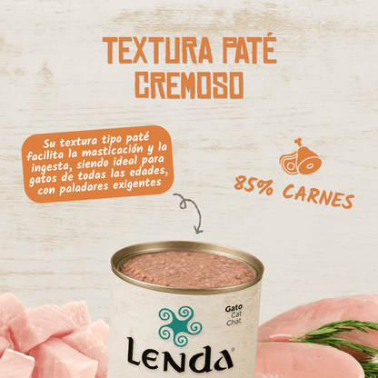 Lenda Paté Gato Aves de Corral y Calabaza