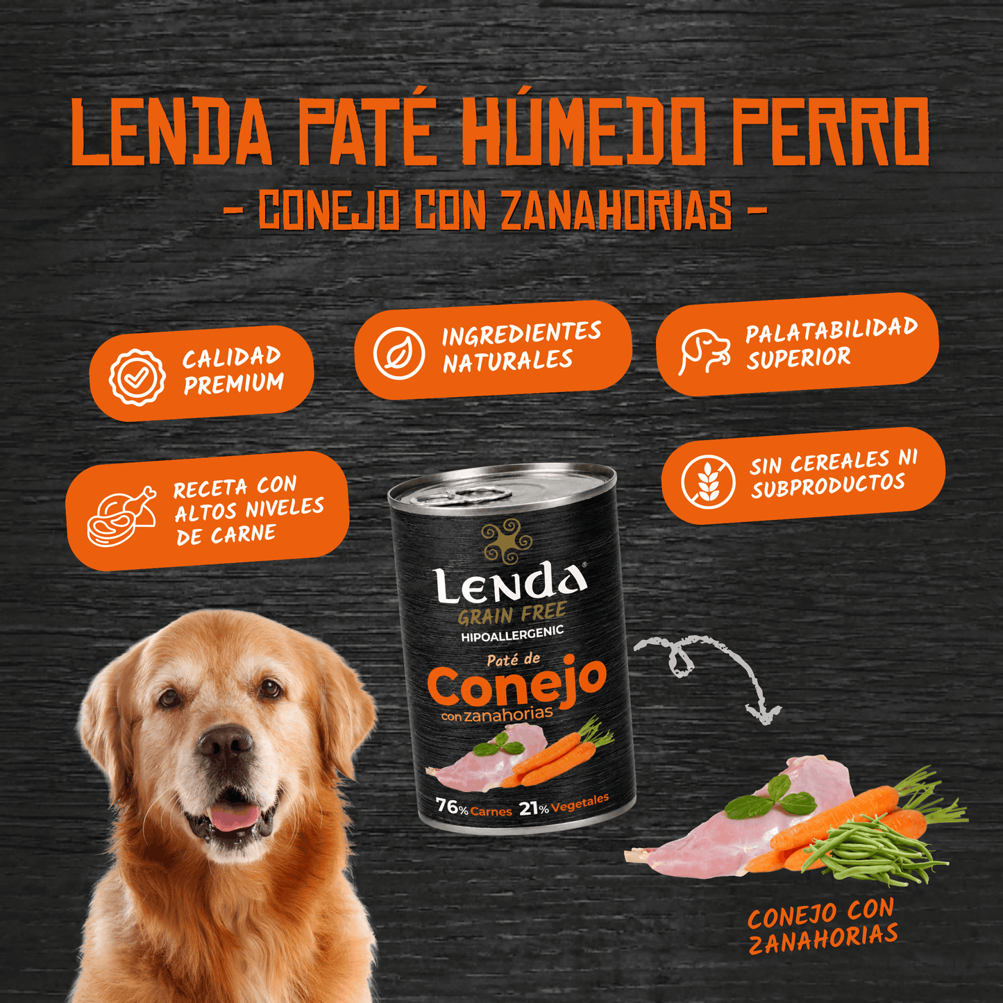 Lenda Paté Perro Conejo GF