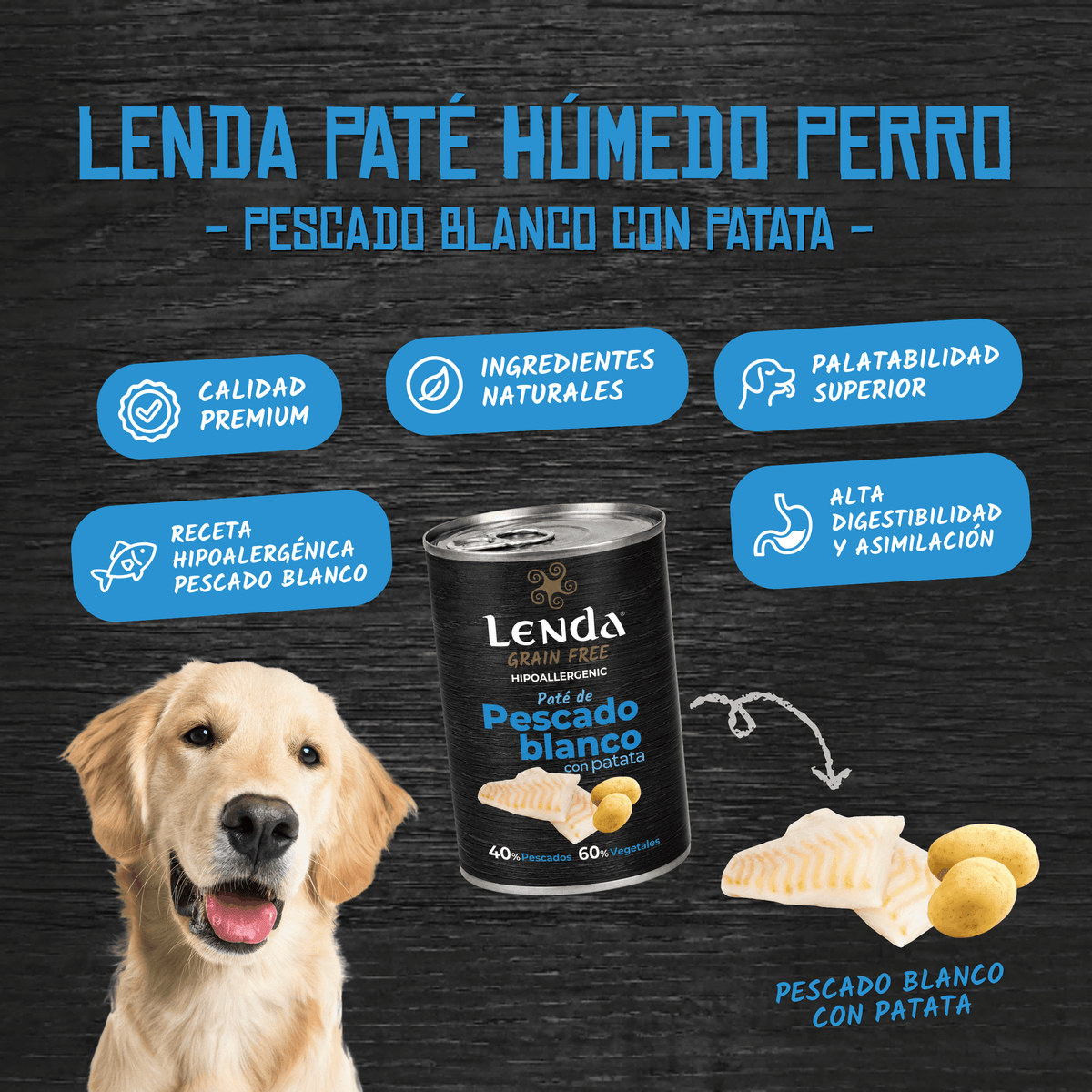 Lenda Paté Perro Pescado blanco