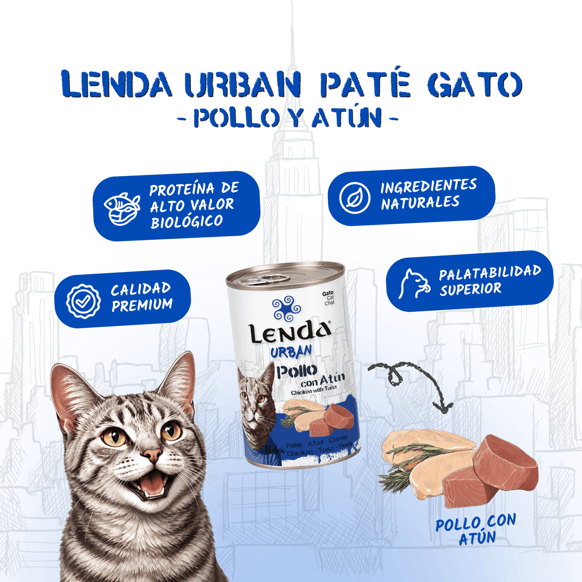 Lenda Urban Paté Gato de Pollo y Atún