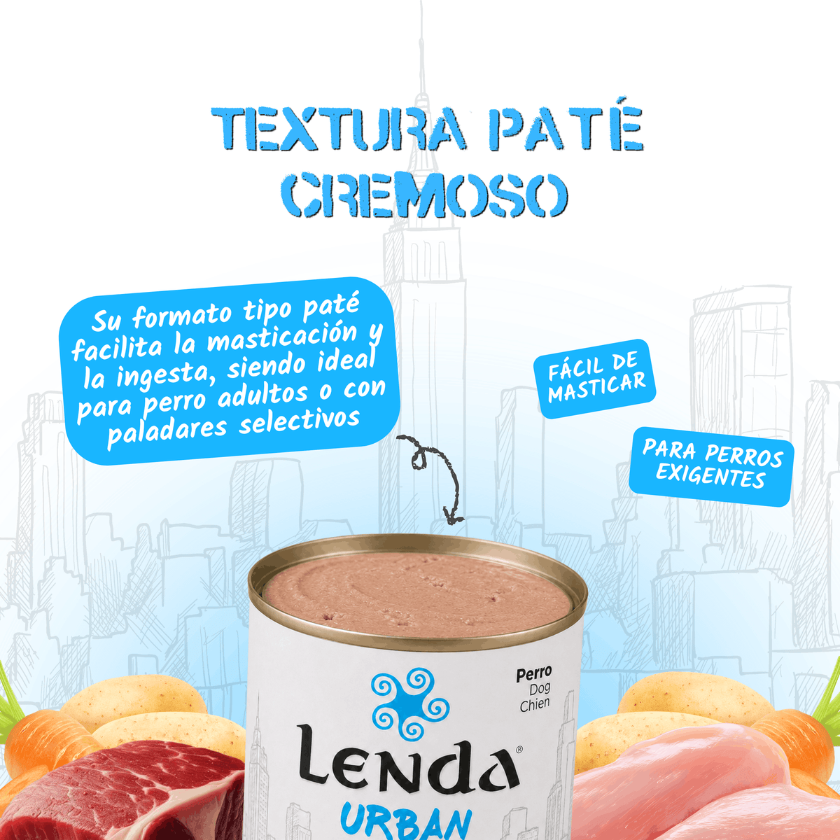 Lenda Urban Paté Perro Pollo con Cerdo y Buey