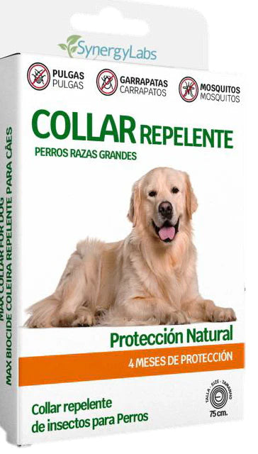 Collar repelente y pipetas naturales para perros grandes