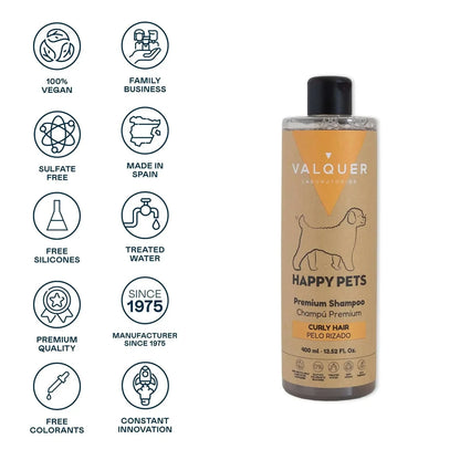 Bote de Champú Pelo Rizado Happy Pets