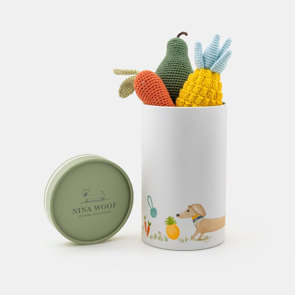 Pack 3 Juguetes Veggie Orgánicos para Perros - Nina Woof