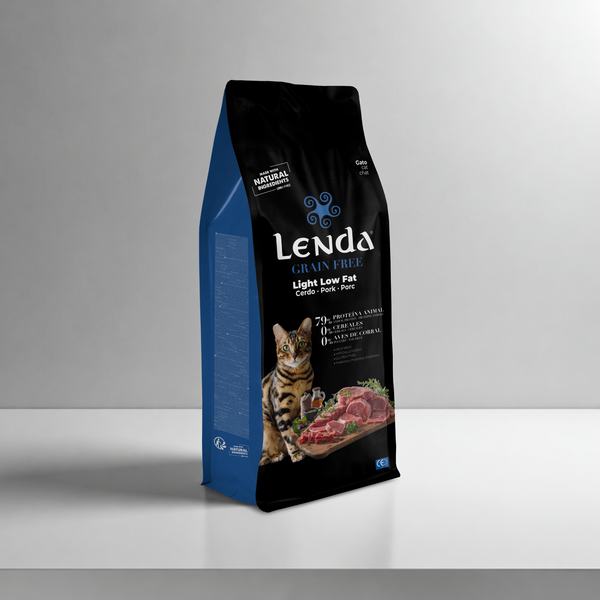 Lenda Grain Free Gato Light Low Fat - Cerdo y Conejo